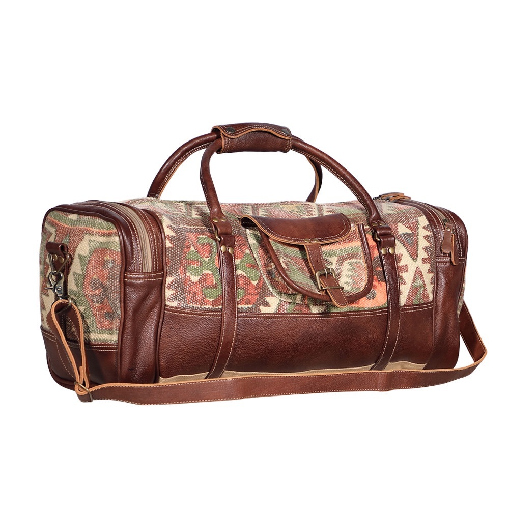 Western leather gym / travel bag!